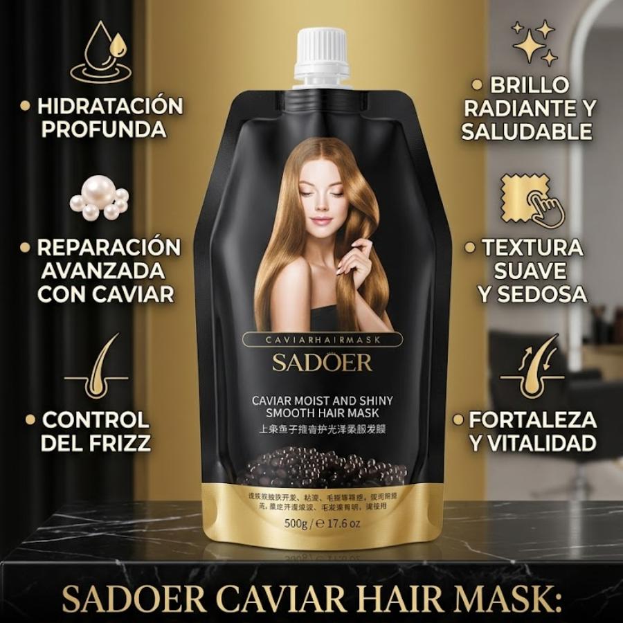 Mascarilla Capilar de Caviar SADOER – Hidratación y Brillo Profe